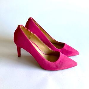 Michael Kors Pink Suede Point Toe Heels size 8